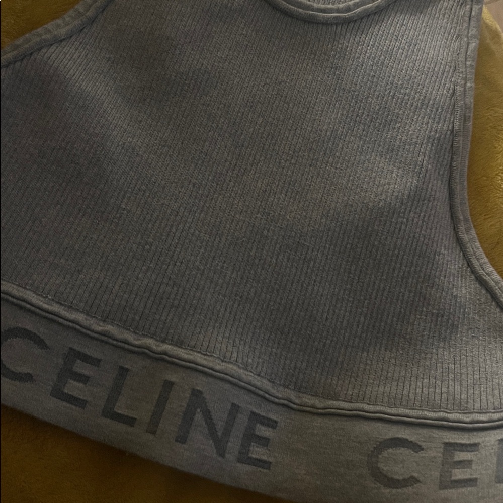Celine Charcoal Ribbed Crop Top - Picture 5 of 6